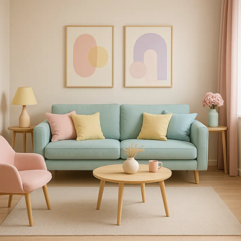 Пастельні кольори без контрастних елементів