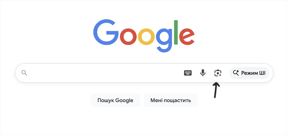 Google пошук значок фотоапарата