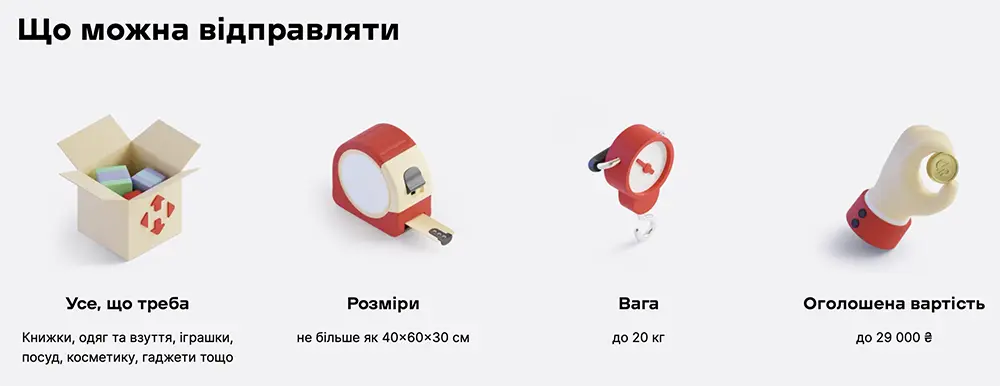 Що можна відправляти через поштомат?