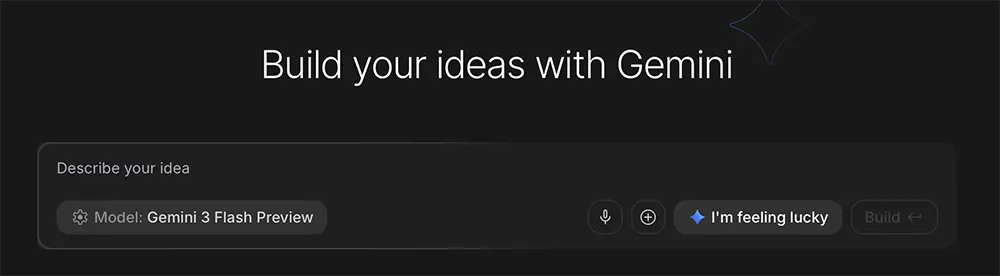 Розділ Build в Google AI Studio