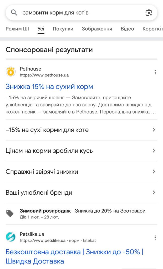 Контекстная реклама пример