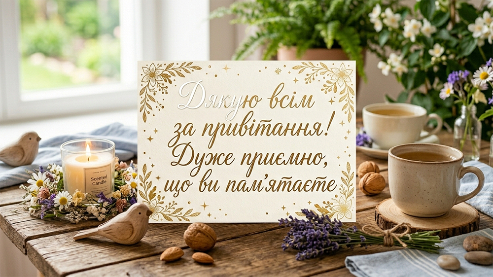 Дякую всім за привітання