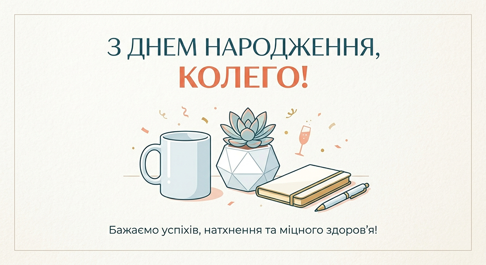 Привітання з днем народження жінці колезі