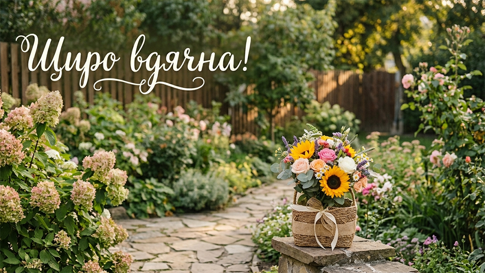 Щиро дякую за привітання своїми словами