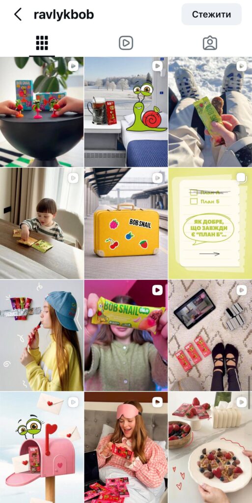 Використання промо-персонажів (наприклад, Равлик Боб)