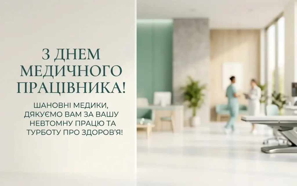Картинки та листівки привітання з Днем медика