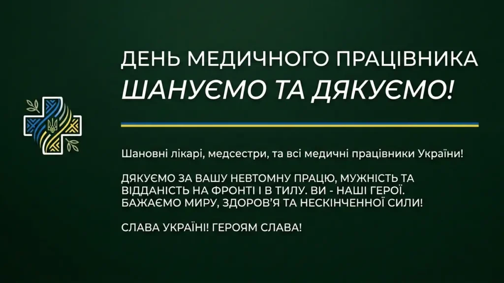 З Днем Медика привітання Українською